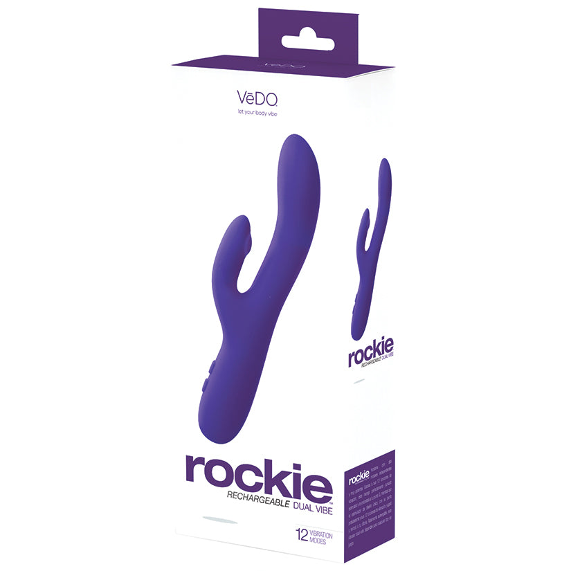 Vedo Rockie Rechargeable Dual Vibe-Indigo - UABDSM