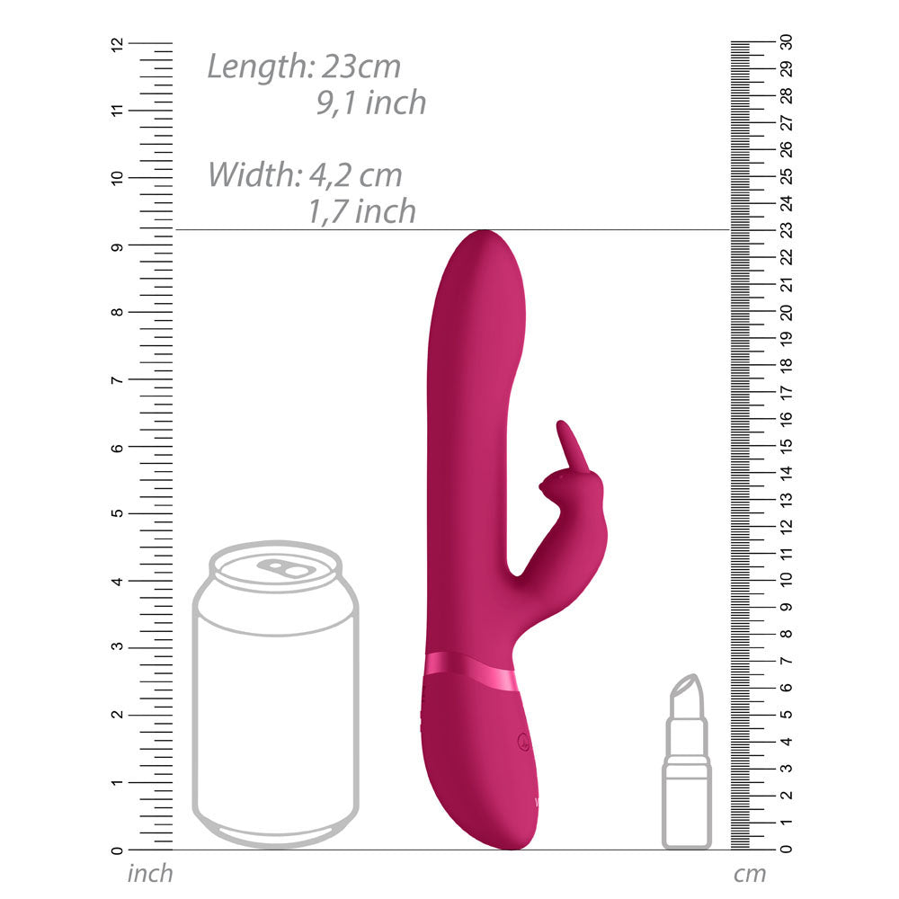 Vive Amoris Pink Rabbit Vibrator With Stimulating Beads - UABDSM