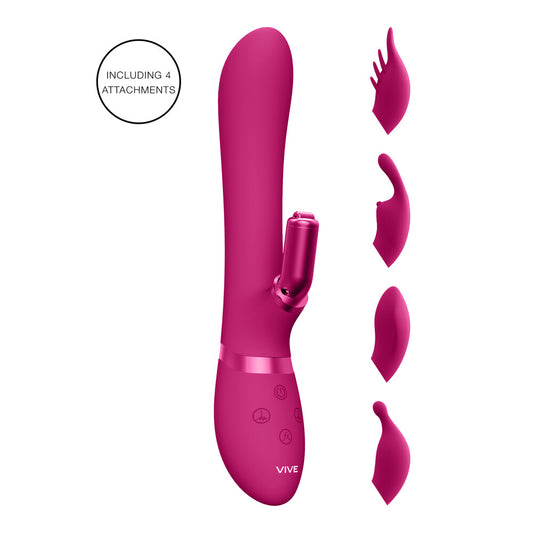Vive Chou Double Action Interchangeable Rabbit Vibrator Pink Vive Chou Double Action Interchangeable Rabbit Vibrator Pink - UABDSM