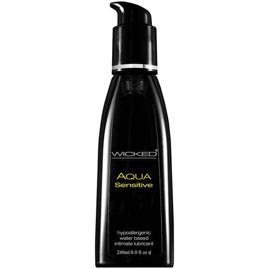Wicked Aqua Sensitive Hypoallergenic Water Based Lubricant 8.0 Oz Wicked Aqua Sensitive Hypoallergenic Water Based Lubricant 8.0 Oz - UABDSM