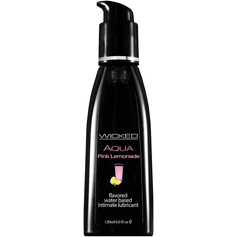 Aqua Pink Lemonade Flavored Water Based Lubricant - 4 Oz. / 120 ml - UABDSM