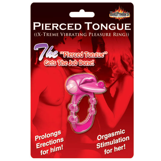 Pierced Tongue Vibrating Silicone Cock Ring Pierced Tongue Vibrating Silicone Cock Ring - UABDSM