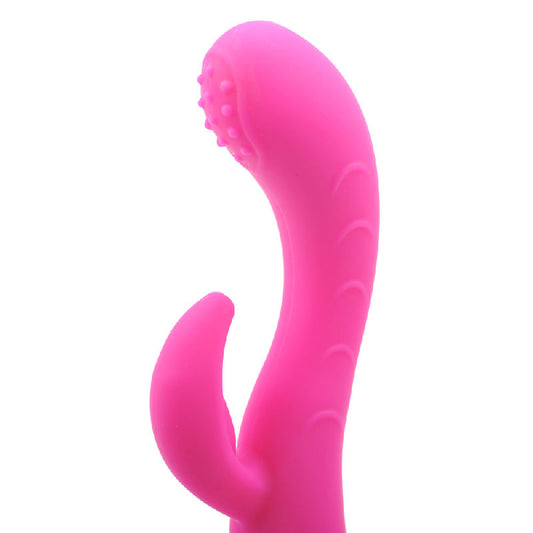 Silicone Dual Motors G-Spot Vibrator Pink - UABDSM