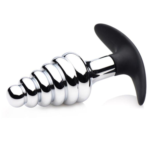 Master Series Dark Hive Metal And Silicone Ribbed Anal Plug Master Series Dark Hive Metal And Silicone Ribbed Anal Plug - UABDSM