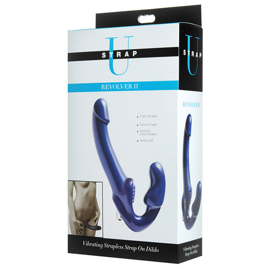 Revolver II Vibrating Strapless Strap on Dildo - Blue Revolver II Vibrating Strapless Strap on Dildo - Blue - UABDSM