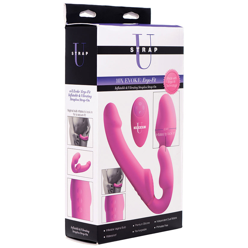 Strap U 10X Evoke Ergo-Fit Strapless Strap-On - UABDSM
