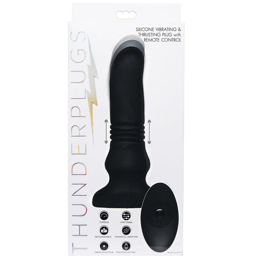 Thunderplugs Thrusting Plug with Remote Control-Black Thunderplugs Thrusting Plug with Remote Control-Black - UABDSM