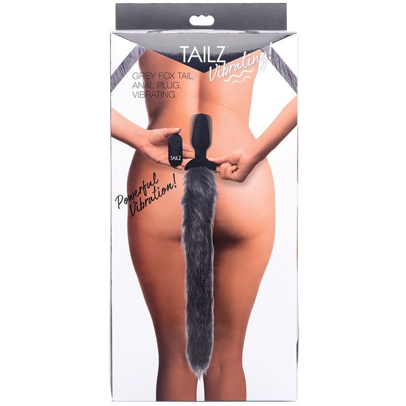 Tailz Vibrating Fox Tail-Grey - UABDSM