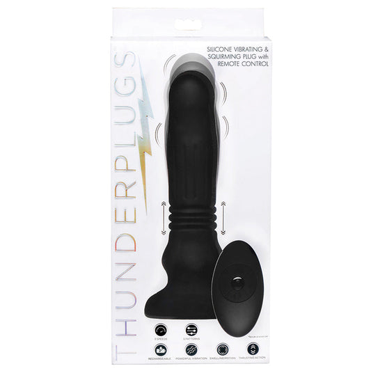Thunderplugs Swelling & Thrusting Plug with Remote Control-Black Thunderplugs Swelling & Thrusting Plug with Remote Control-Black - UABDSM