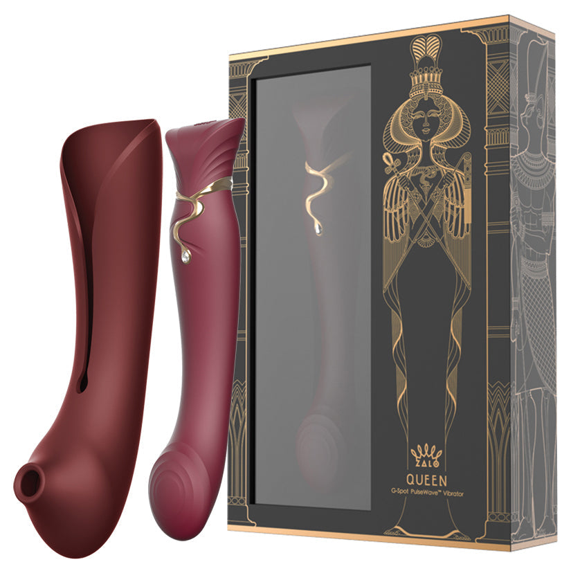 Zalo Queen Set G-spot Pulse Wave-Wine Red - UABDSM