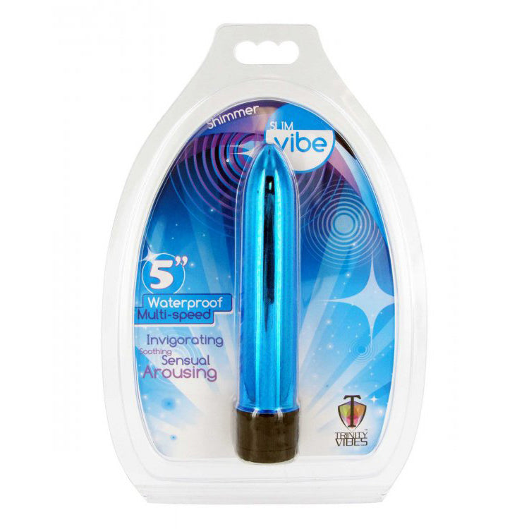5 Inch Slim Vibe Packaged - Blue - UABDSM