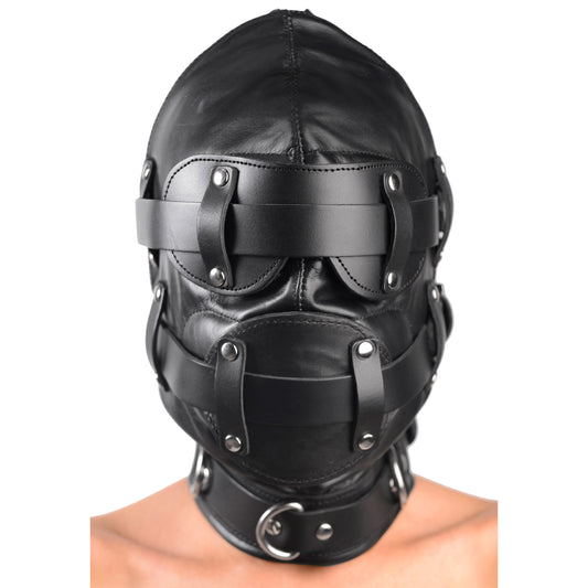 Total Lockdown Leather Hood - SmallMedium - UABDSM