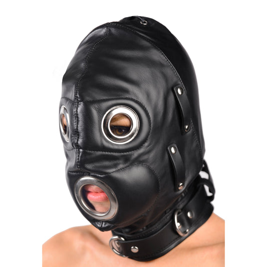 Total Lockdown Leather Hood - SmallMedium Total Lockdown Leather Hood - SmallMedium - UABDSM