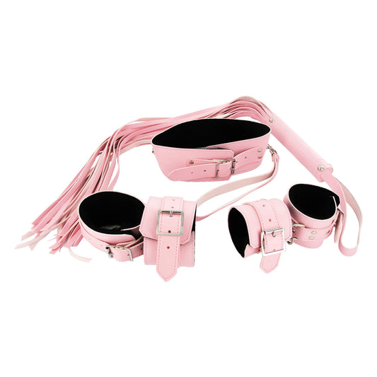 Strict Leather Pink Bondage Set - UABDSM