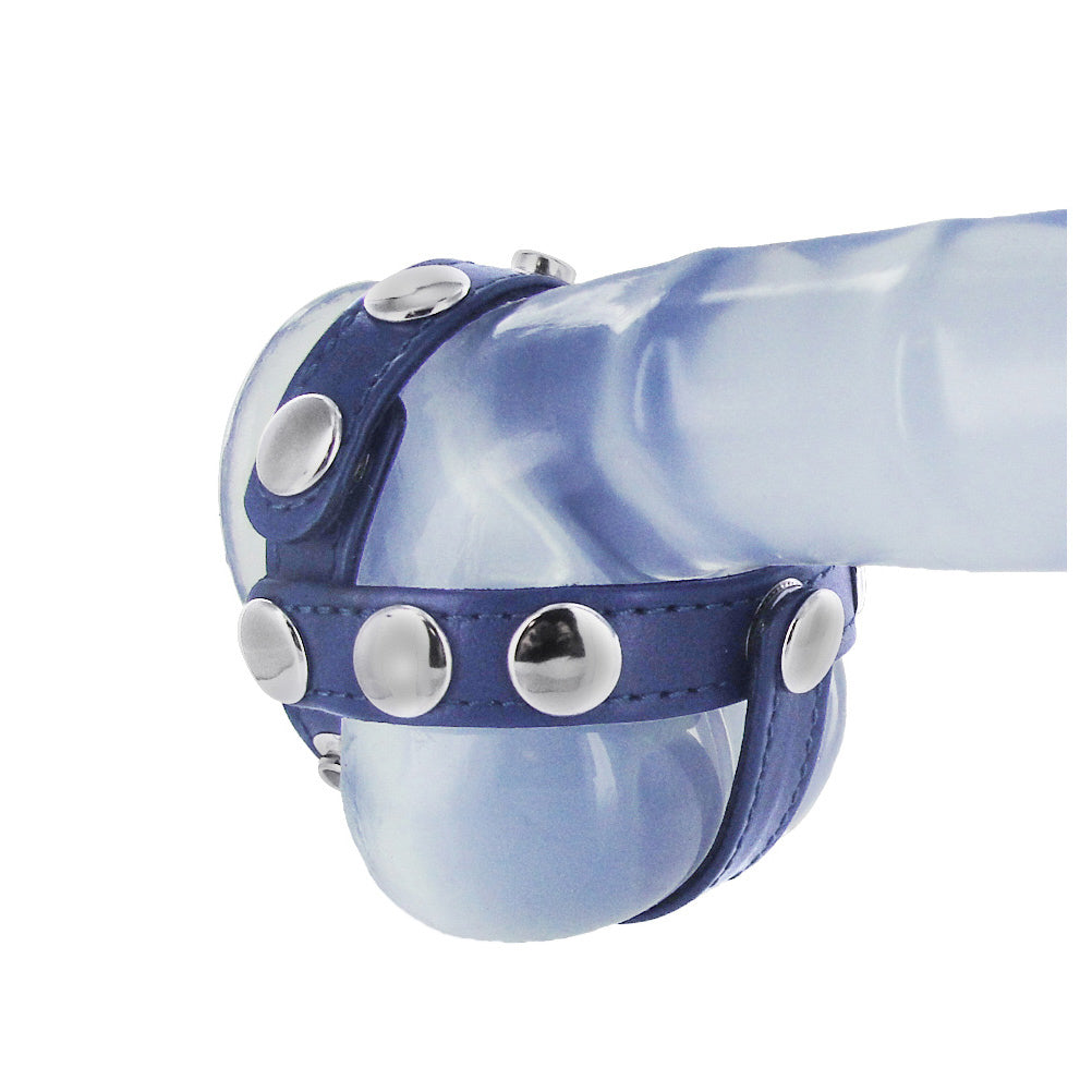 Blue Leather Cock and Ball Harness - UABDSM