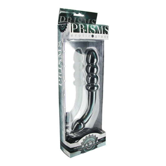 Hamsa Glass Dildo - Smoky Jade - UABDSM