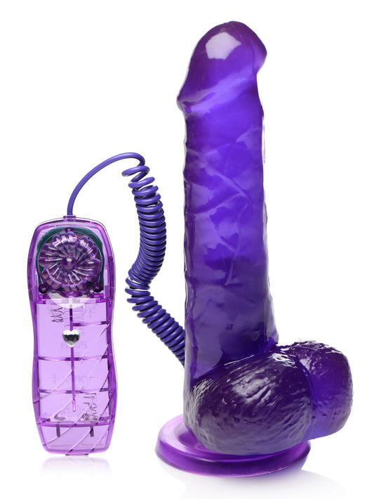7.5 Inch Suction Cup Vibrating Dildo - Purple 7.5 Inch Suction Cup Vibrating Dildo - Purple - UABDSM