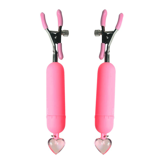 Pink Crush Vibrating Nipple Clamps Pink Crush Vibrating Nipple Clamps - UABDSM
