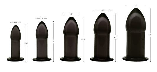5 Piece Anal Trainer Set - Black - UABDSM