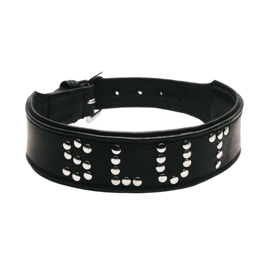 Studded Leather Slut Collar Studded Leather Slut Collar - UABDSM