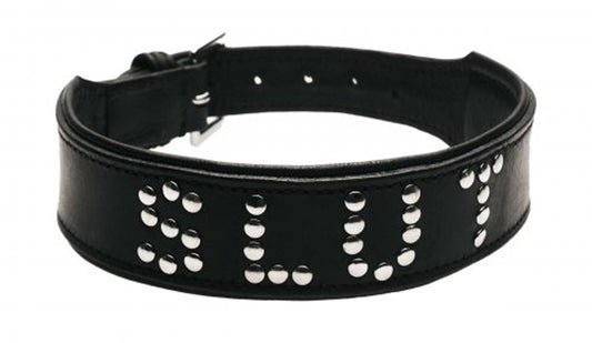 Studded Leather Slut Collar Studded Leather Slut Collar - UABDSM