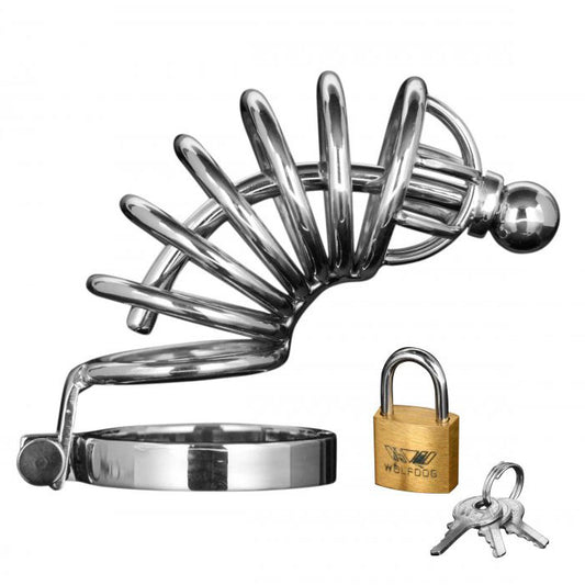Master Series Asylum 6 Ring Locking Chastity Cage Master Series Asylum 6 Ring Locking Chastity Cage - UABDSM