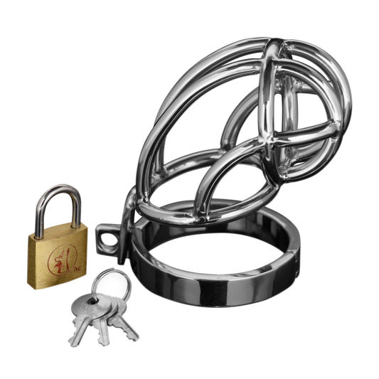 Captus Stainless Steel Locking Chastity Cage - UABDSM