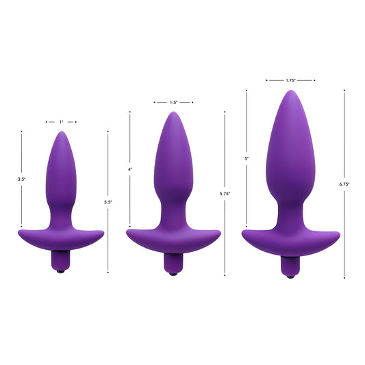 Aria Vibrating Silicone Anal Plug- Medium - UABDSM