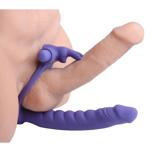 Double Delight Dual Penetration Vibrating Rabbit Cock Ring Double Delight Dual Penetration Vibrating Rabbit Cock Ring - UABDSM