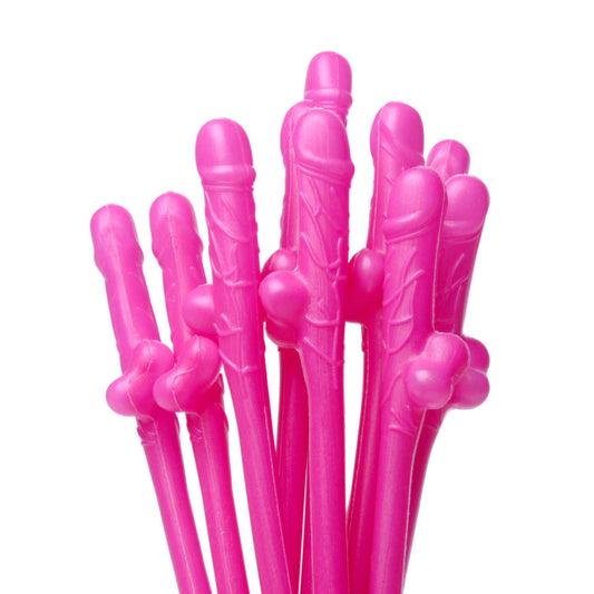 Penis Sipping Straws 10 Pack - Pink - UABDSM