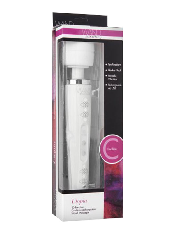 Utopia 10 Function Cordless Rechargeable Wand Massager - UABDSM
