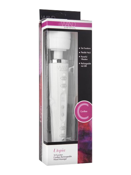 Utopia 10 Function Cordless Rechargeable Wand Massager - UABDSM