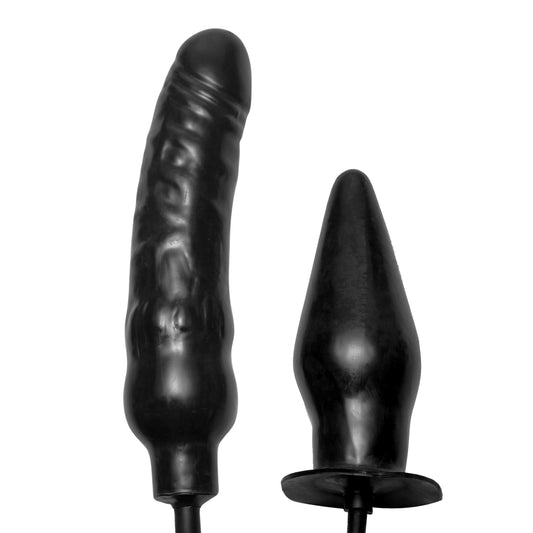 Deuce Double Penetration Inflatable Dildo and Anal Plug - UABDSM