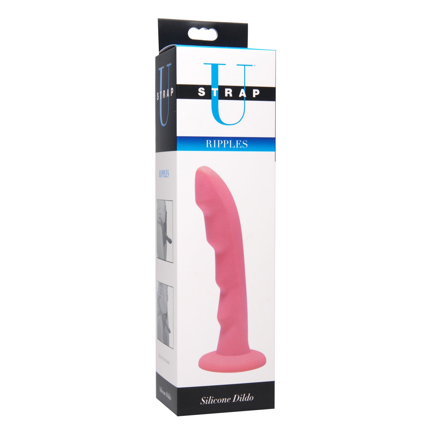 Ripples Silicone Strap On Harness Dildo- Pink - UABDSM