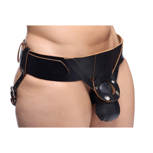 Powerhouse Supreme Leather Strap On Harness System - UABDSM