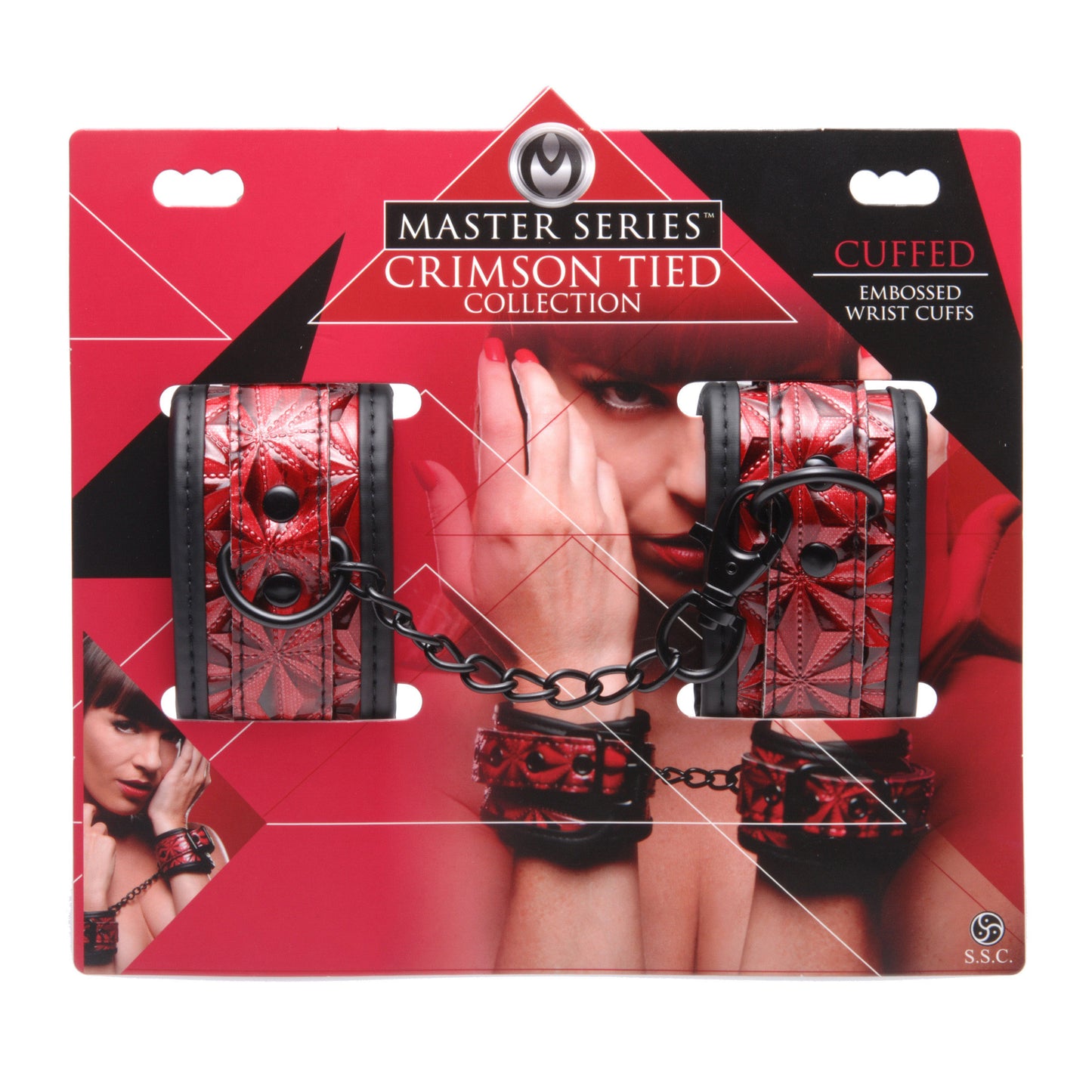 Crimson Tied Embossed Wrist Cuffs - UABDSM