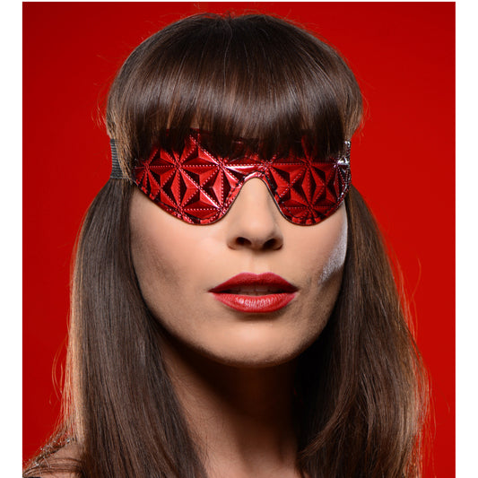 Crimson Tied Full Blackout Embossed Blindfold Crimson Tied Full Blackout Embossed Blindfold - UABDSM