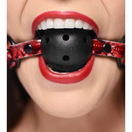 Crimson Tied Breathable Ball Gag Crimson Tied Breathable Ball Gag - UABDSM