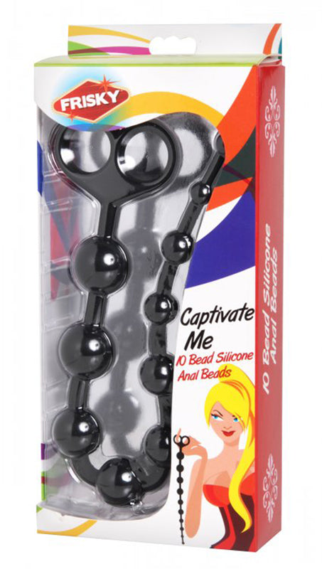 Captivate Me 10 Bead Silicone Anal Beads - UABDSM