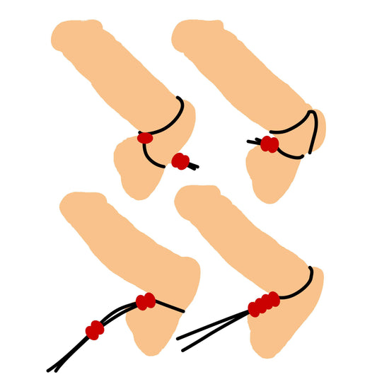 Crimson Tied Bolo Lasso Style Adjustable Cock Ring - UABDSM