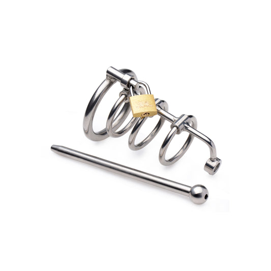 Gates of Hell Stainless Steel Adjustable Cum Through Sound Cage Gates of Hell Stainless Steel Adjustable Cum Through Sound Cage - UABDSM