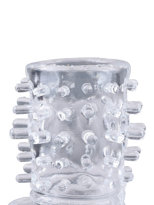 Clear Sensations Vibrating Textured Erection Sleeve - UABDSM