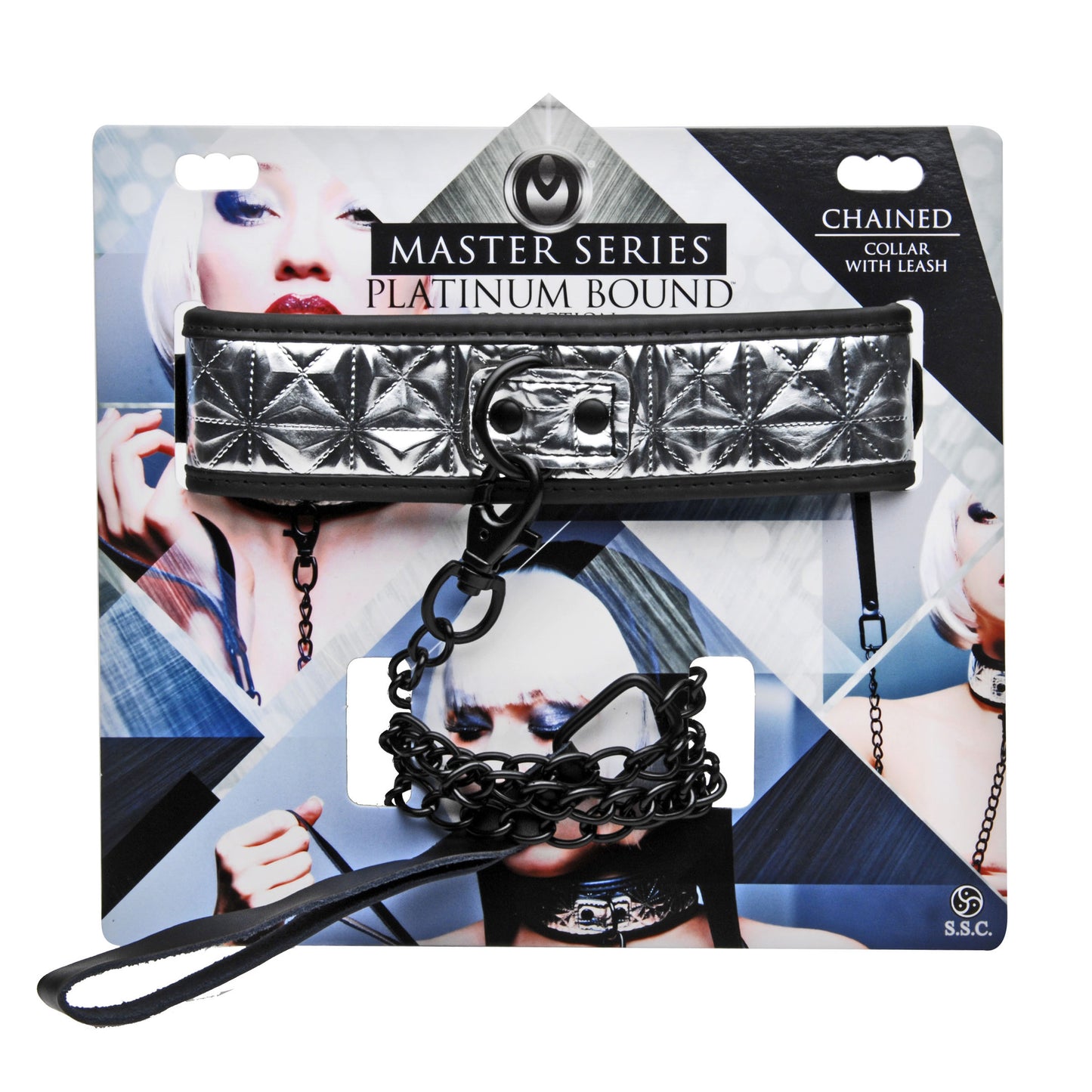 Platinum Bound Chained Collar with Leash - UABDSM