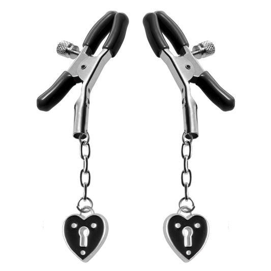 Charmed Heart Padlock Nipple Clamps - UABDSM
