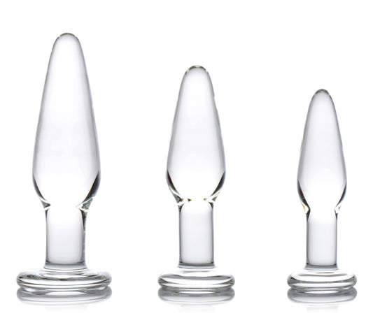 Dosha 3 Piece Glass Anal Plug Kit Dosha 3 Piece Glass Anal Plug Kit - UABDSM