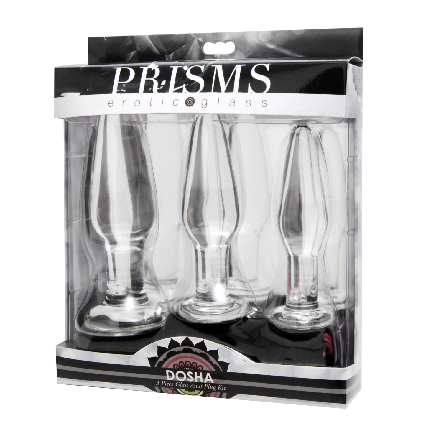 Dosha 3 Piece Glass Anal Plug Kit - UABDSM