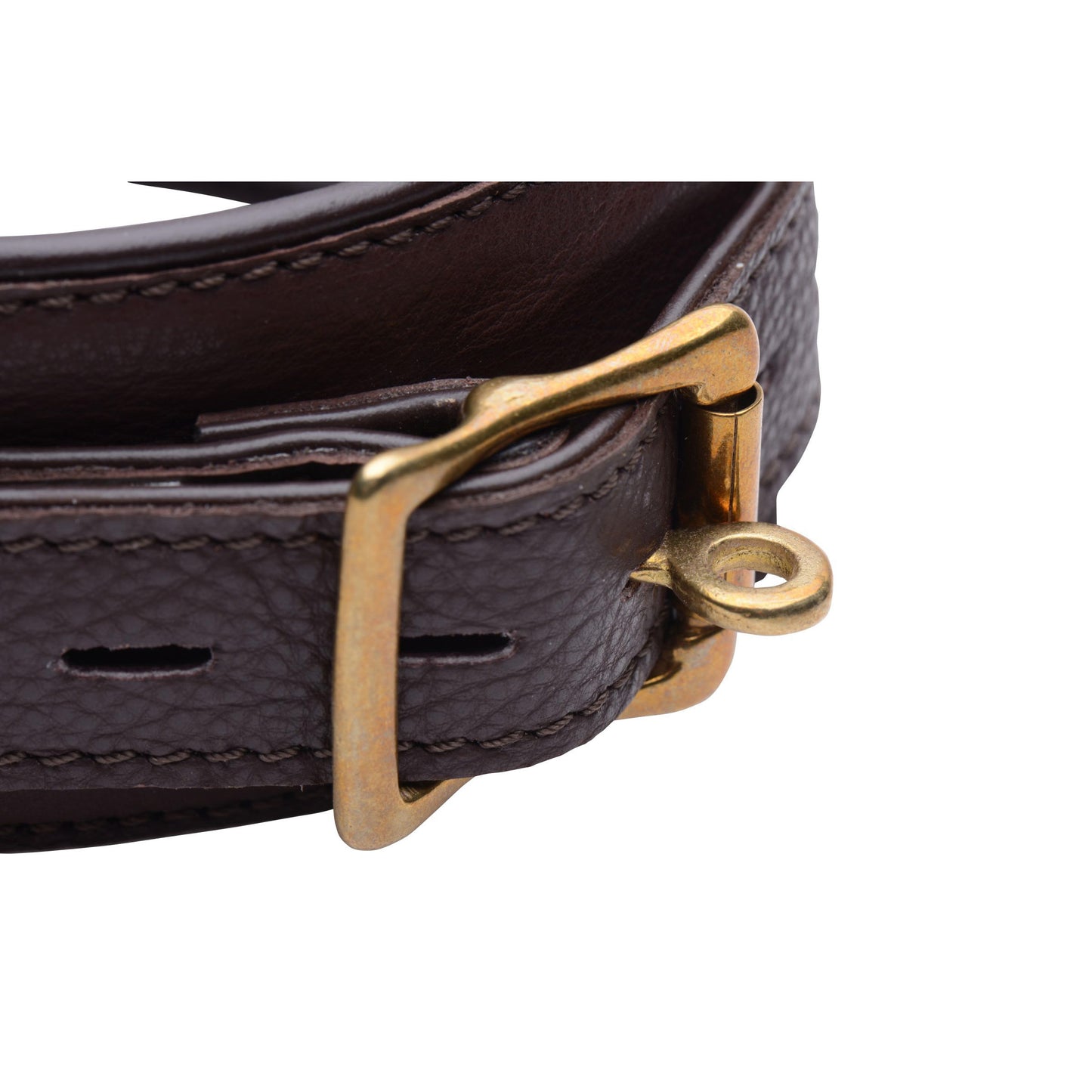 Brown 5 Piece Locking Leather Bondage Set - UABDSM