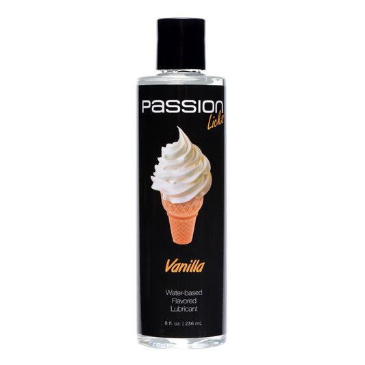 Passion Licks Vanilla Water Based Flavored Lubricant - 8 oz - UABDSM