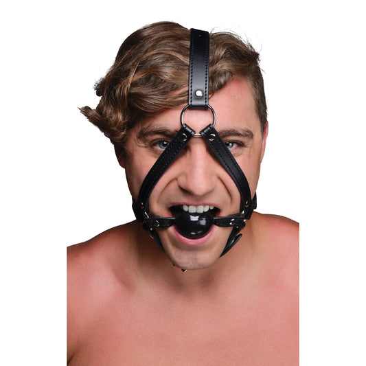 Head Harness with inch Ball Gag Head Harness with inch Ball Gag - UABDSM