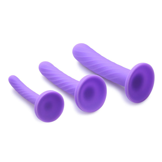 Tri-Play 3 Piece Silicone Dildo Set - UABDSM